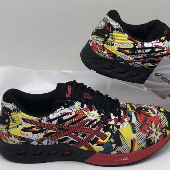 NEW Asics Men\'s Black/Vermillion/White FuzeX Sneakers Size 11.5 US 45.5 EUR main image 5